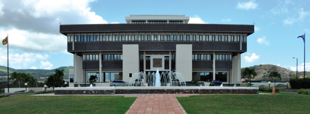 Headquarters of the Eastern Caribbean Central Bank (ECCB) in St. Kitts